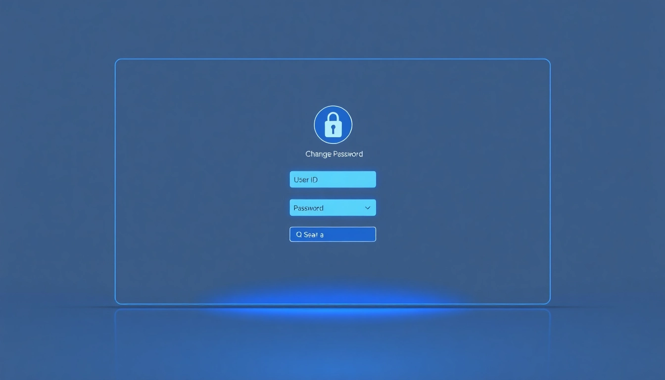 Lotus365 Blue-themed user account screen demonstrating secure password change process for improved account management.