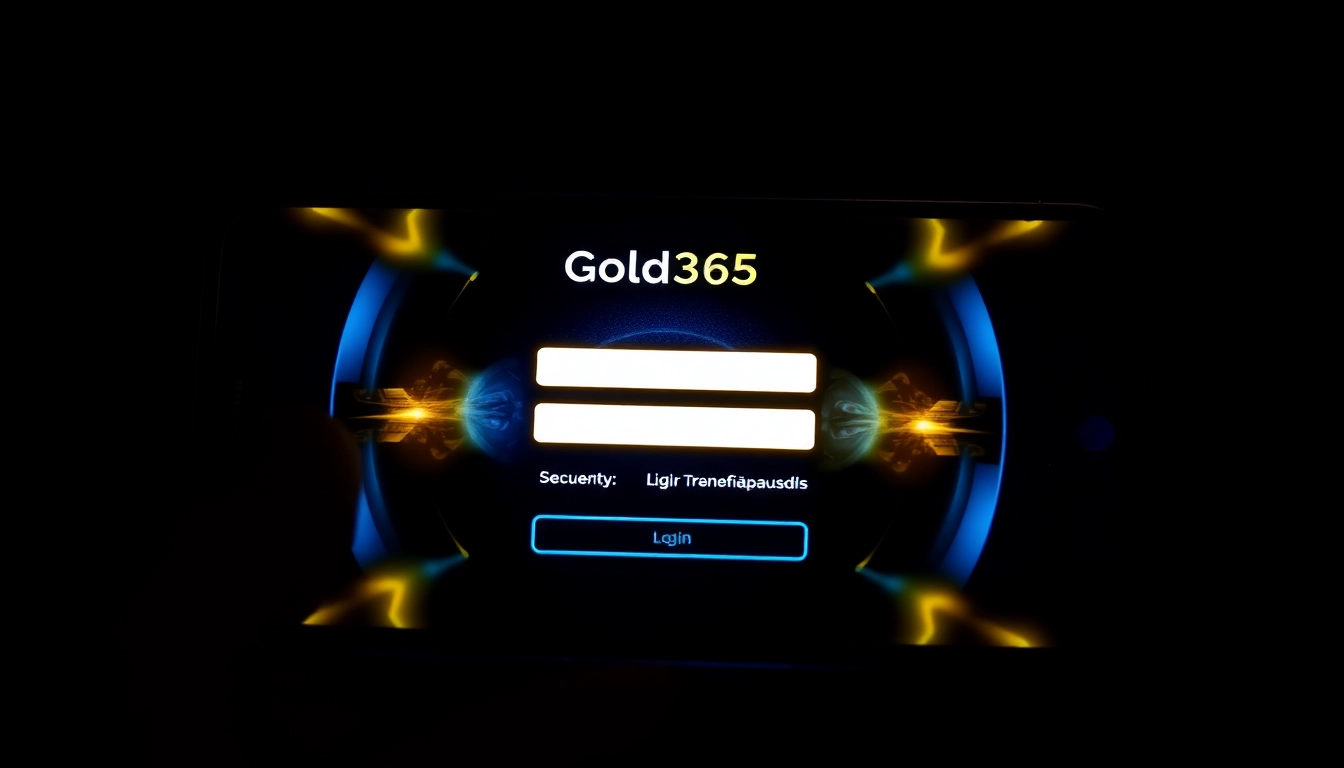 Secure Gold365 Login screen on mobile app, highlighting easy access and safety features for users.