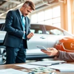 Quick and easy compro auto torino in contanti service showing a car buyer offering cash for a