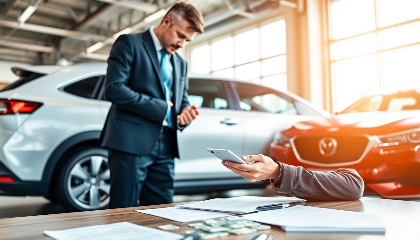 Quick and easy compro auto torino in contanti service showing a car buyer offering cash for a