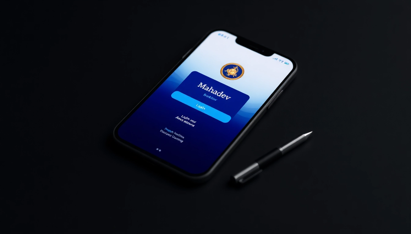 Secure Mahadev book login portal on smartphone showing easy access to betting features for