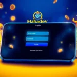 Secure Mahadev book login portal with a user accessing real-time sports betting on mobile,