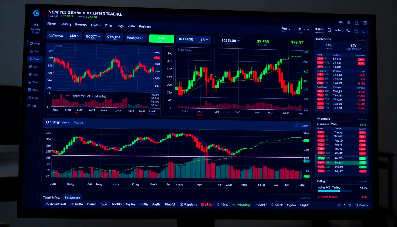 Trading view platform displaying live market charts and analysis tools for traders and investors